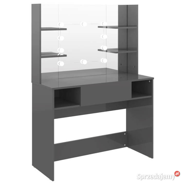 Stolik do makijażu z LED 100x40x135 MDF lśniący Warszawa