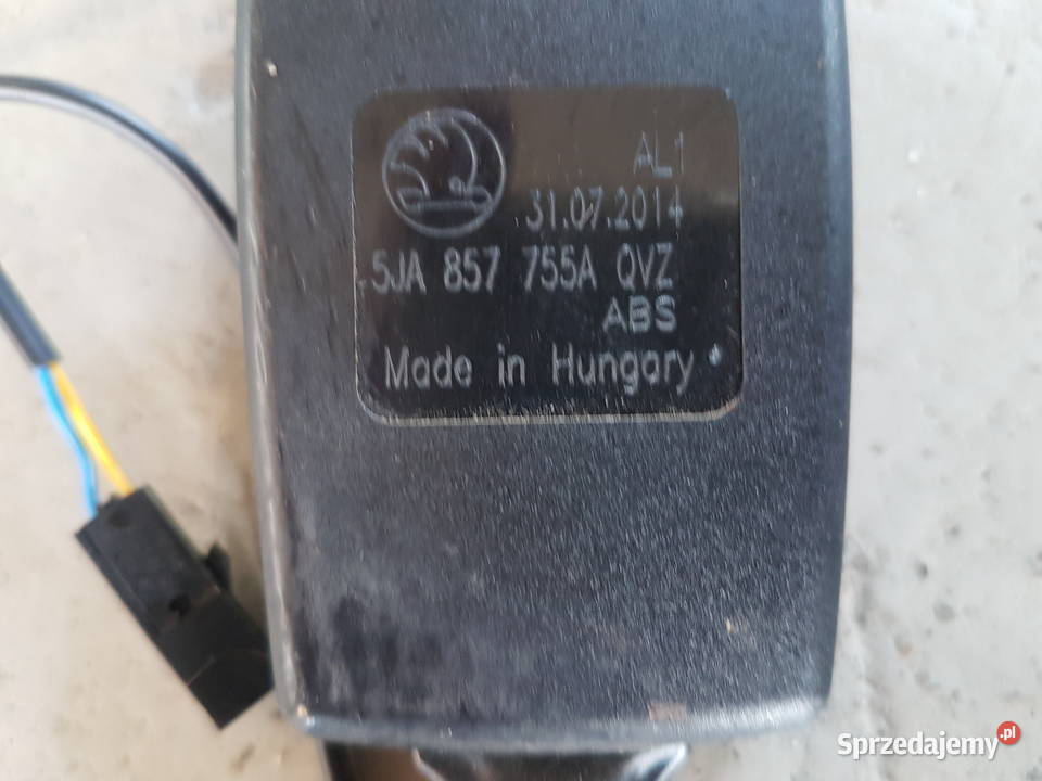 SKODA RAPID ZAPINKA PASA BEZPIECZENSTWA PRZOD