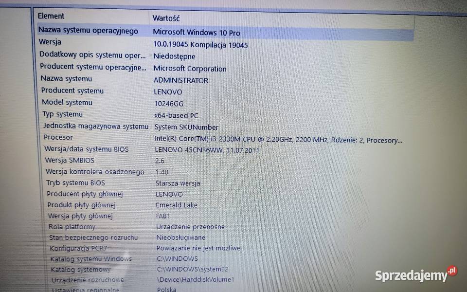 Komputer laptop Lenovo Elektronika