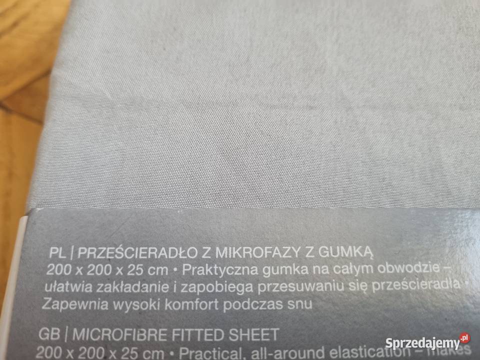 SMUKEE Prześcieradło z mikrofazy z gumką 200 x szary