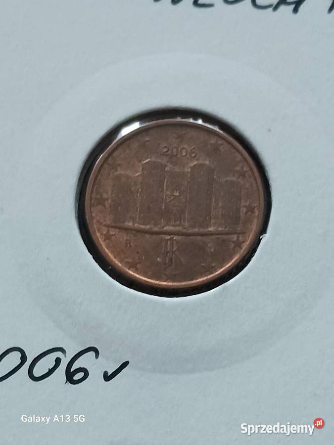 1 Eurocent Włochy 2006 r Numizmatyka