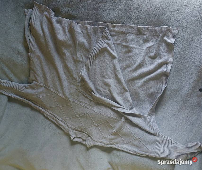 Sweter szary pelerynka szary/srebrny