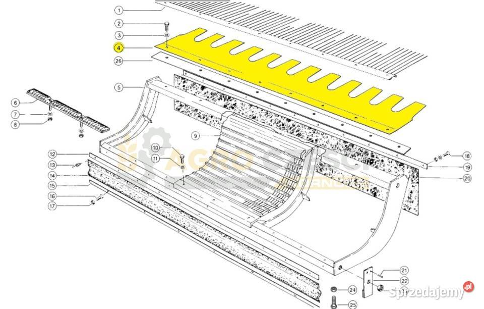 Blacha wylotu Klepiska do kukurydzy Claas Mega Boruja Kościelna