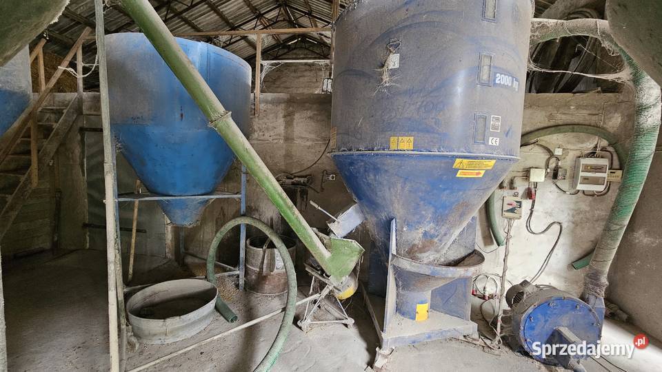 śrutownik BIN 11kW mieszalnik 2000 żmijka silosy