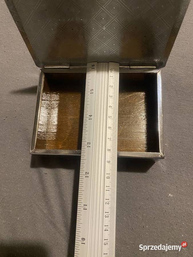 Skatułka ozdobna metalowodrewniana Zielonka sprzedam