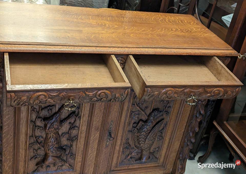 Piękna komodaszafka myśliwska dąbsklep Dąbrowa