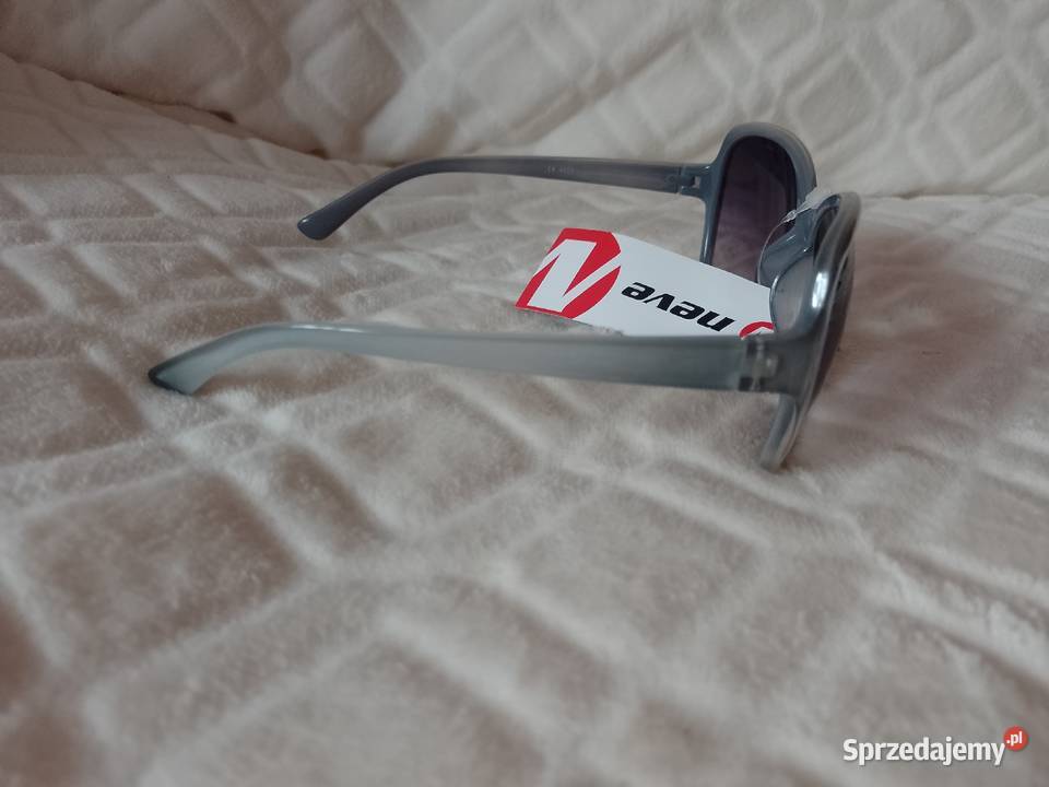Duże szare biznesowe okulary przeciwsłoneczne Filtr UV-400 kat. 2 Okulary Kraków sprzedam