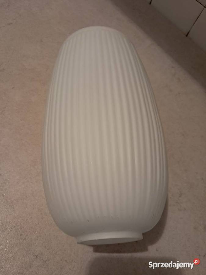 Klosz szklany do lampy biały prążkowany do Kraków