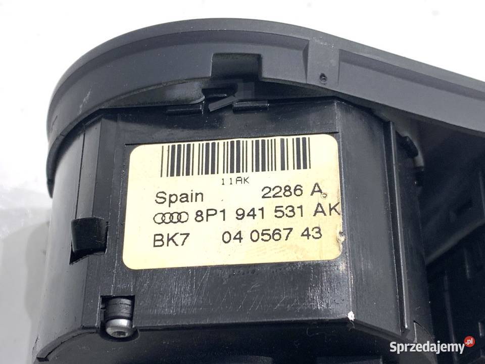 WŁĄCZNIK ŚWIATEŁ AUDI A3 8P 8P1941531AK 0313 sprzedam