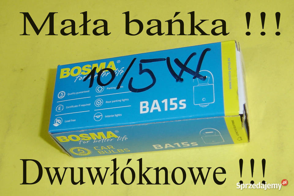Żarówka BA 15s dwuwłóknowa 12V 105W mała bańka sprzedam