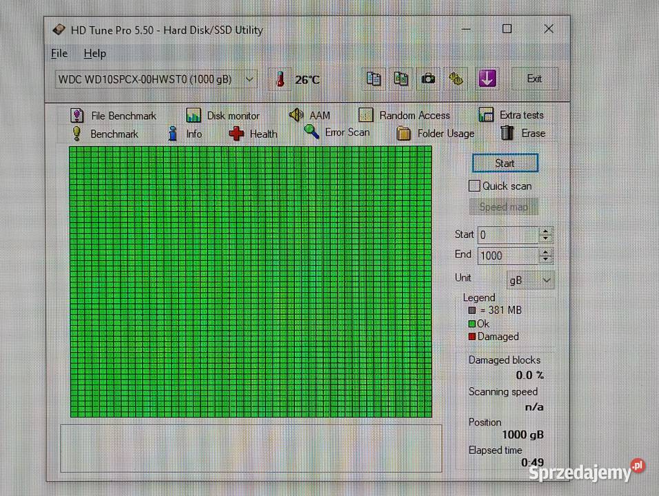 Dysk ssd 25 Cala Slim WD10SPCX o pjemności 1TB SATA Witnica