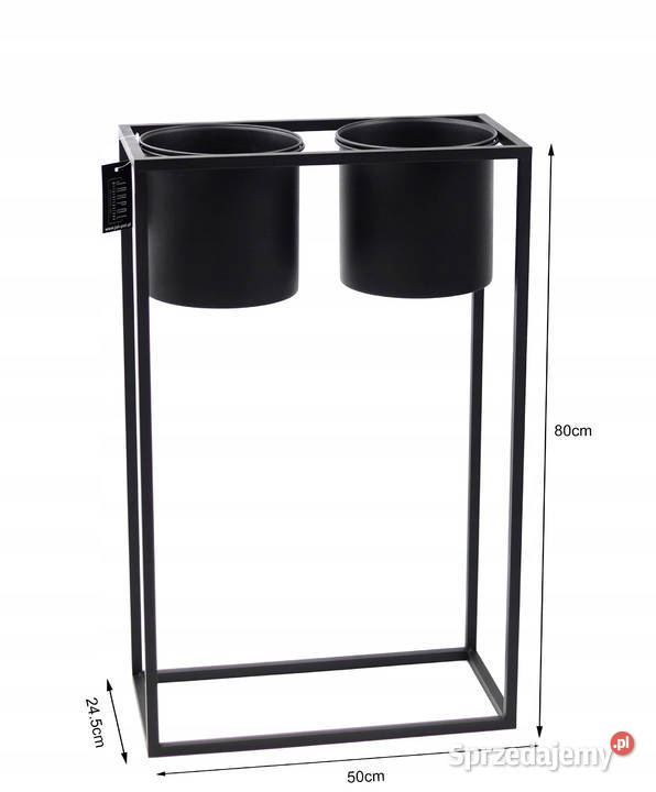 Kwietnik Metalowy Stojak z donicami 80x50 LOFT Sobienie-Jeziory