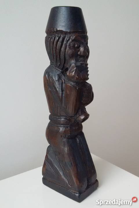 Ciekawa drewniana rzeźba muzyk saksofonista sprzedam