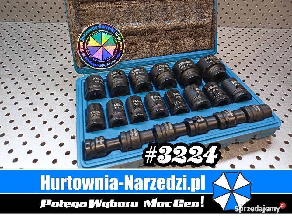 Nasadki udarowe 6kątne 12 832mm 20el CrMo zestaw kujawsko-pomorskie Nowe