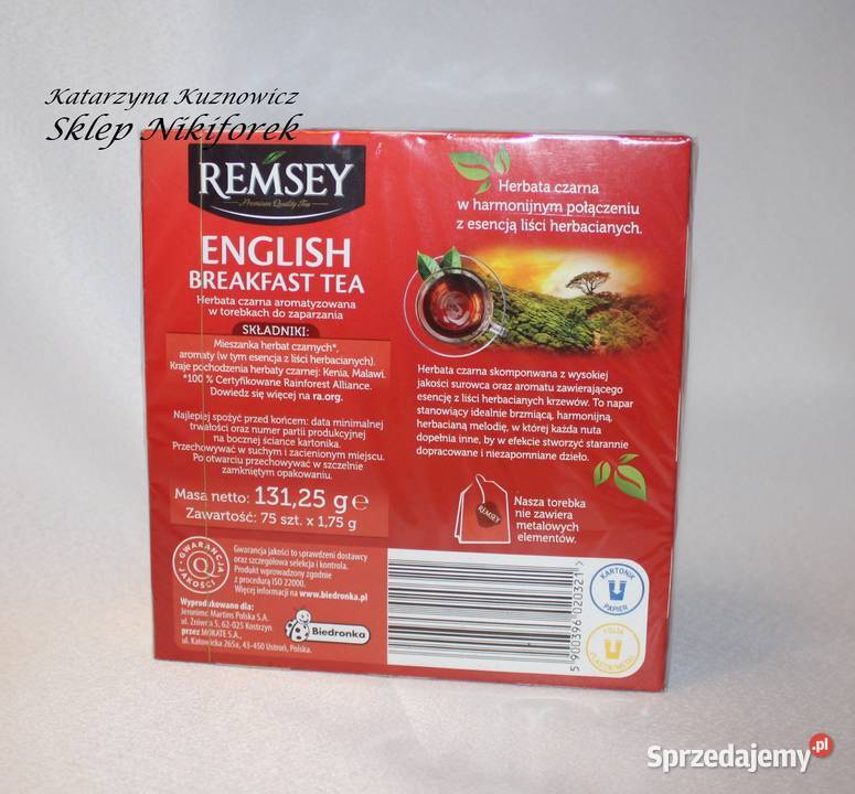 Herbata Remsey czarna angielska english Czarna