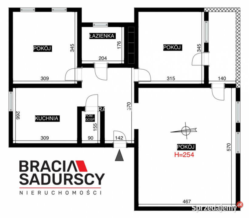 Mieszkanie Kraków Radzikowskiego 70m2 3pok