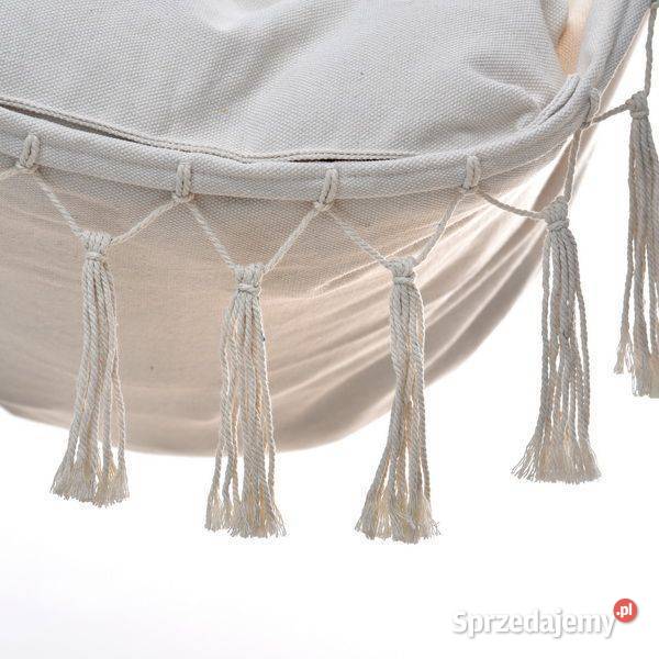 Huśtawka ogrodowa fotel wiszący brazylijski z beżowy Meble ogrodowe Poznań