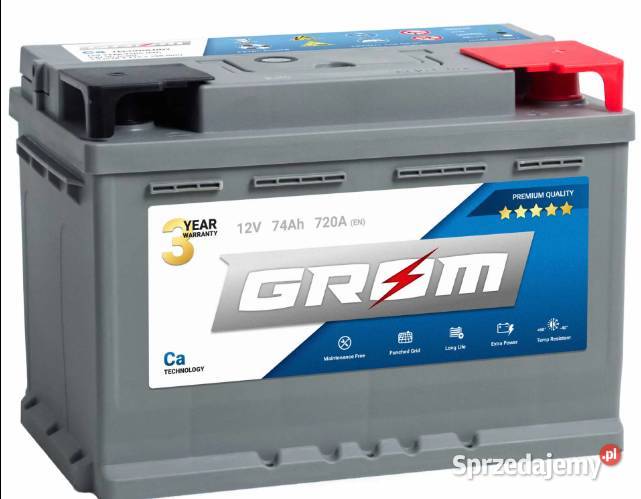 Akumulator Grom Premium 74Ah 720A WYSOKI mazowieckie Pruszków