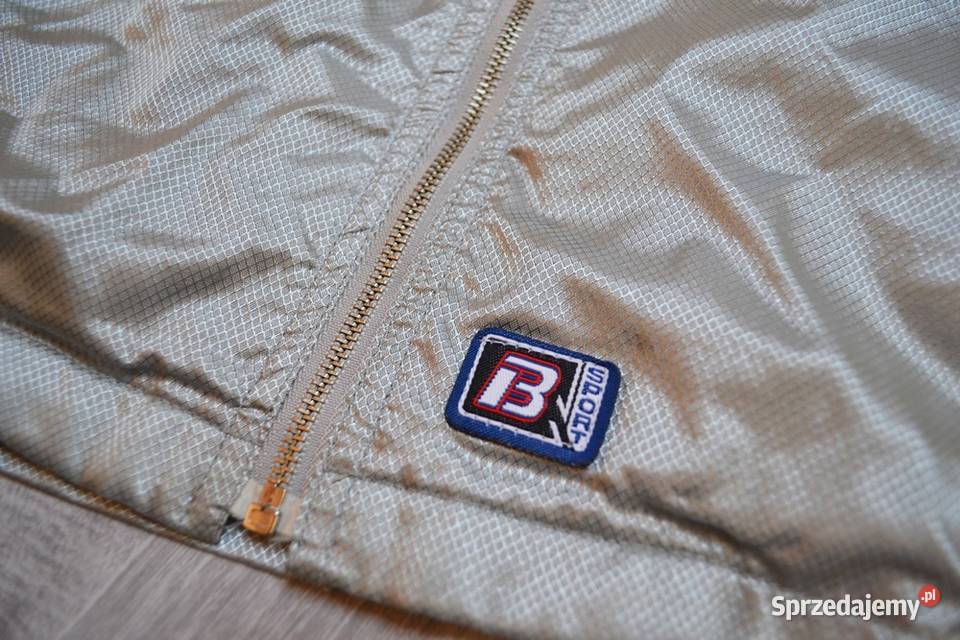 Buffalo Lekka kurtka srebrna M logo jesień szary/srebrny Warszawa