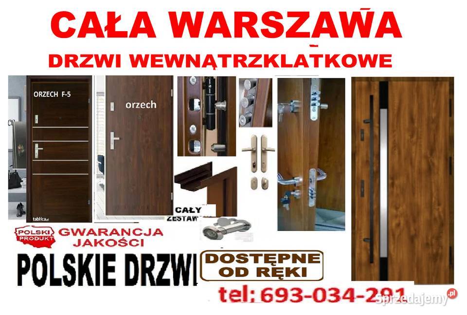 Drzwi z montażem w zestawie ZEWNĘTRZNE wejściowe Warszawa