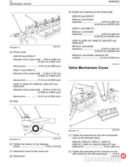 Perkins 402D 403D 404D instrukcja naprawy