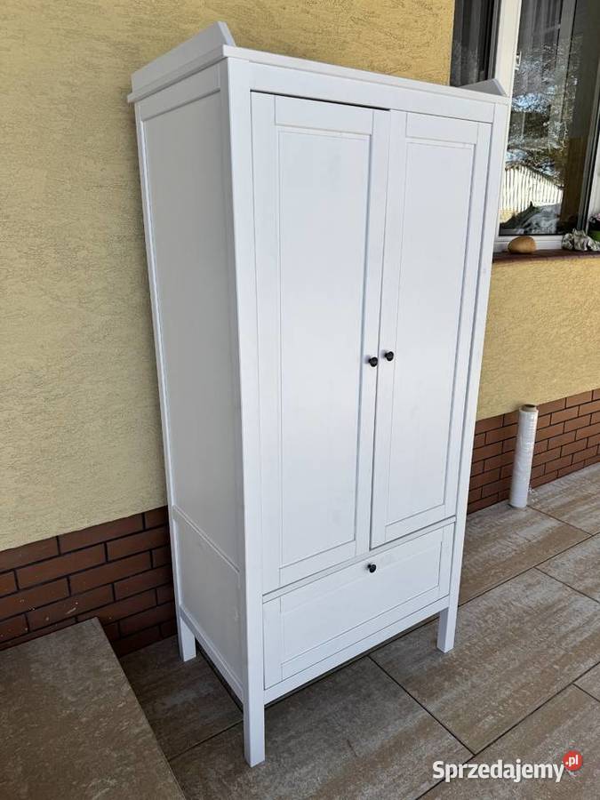 Szafa 2 drzwiowa biała drewniana Ikea Sulbiny