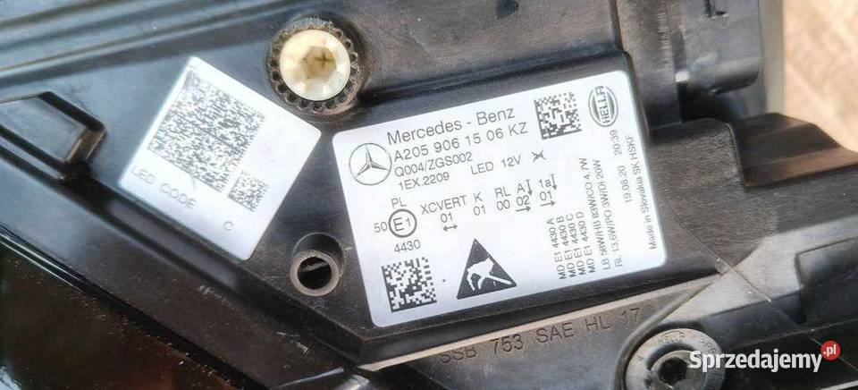 Lampa Przód Full Led MultiBeam Mercedes CKlasa dolnośląskie