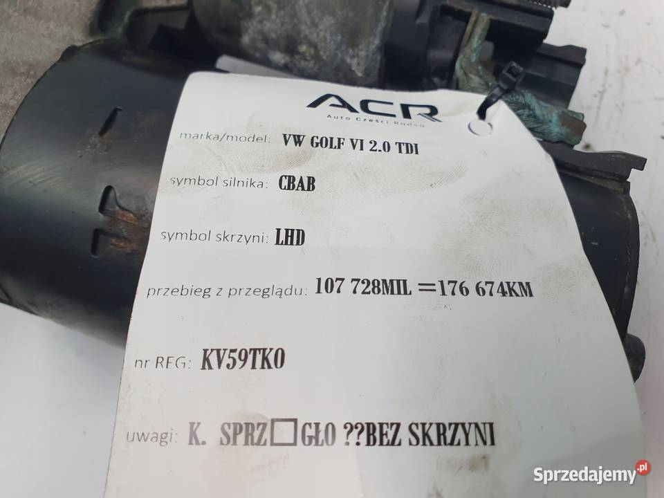 ROZRUSZNIK VW Golf VI 20 TDI Bosch 0001123038 osobowe