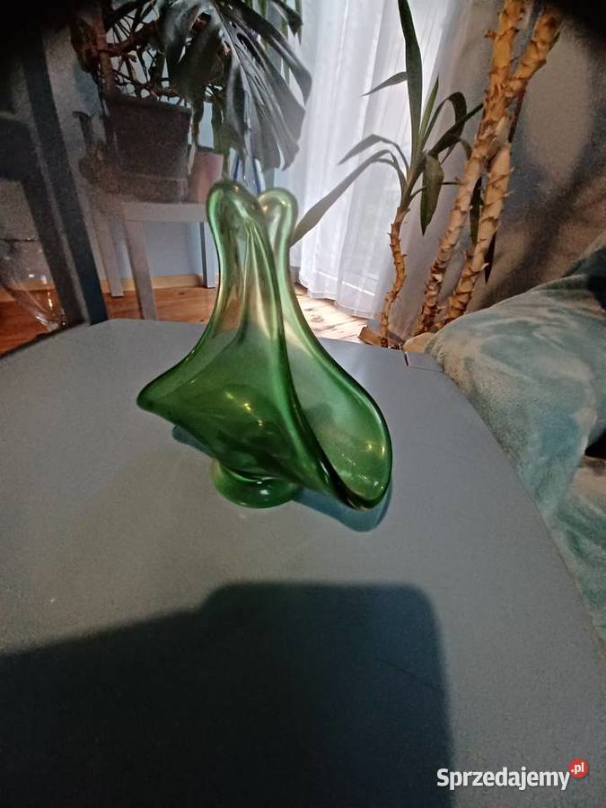 Srary serwetnik szklany zielone szkło Łódź