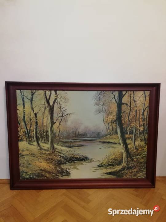 Duży obraz w drewnianej ramie reprodukcja Włoska sprzedam