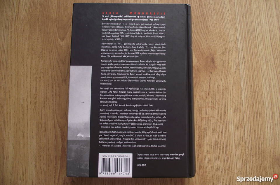 Sprzedam książkę "SB a Lech Wałęsa Przyczynek do Biografii" Kraków