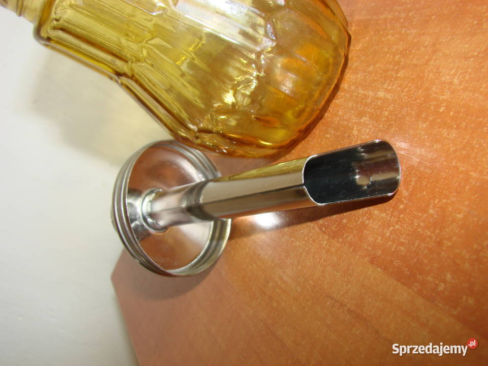 szklana cukiernica dozownik PRL pomorskie Pruszcz Gdański