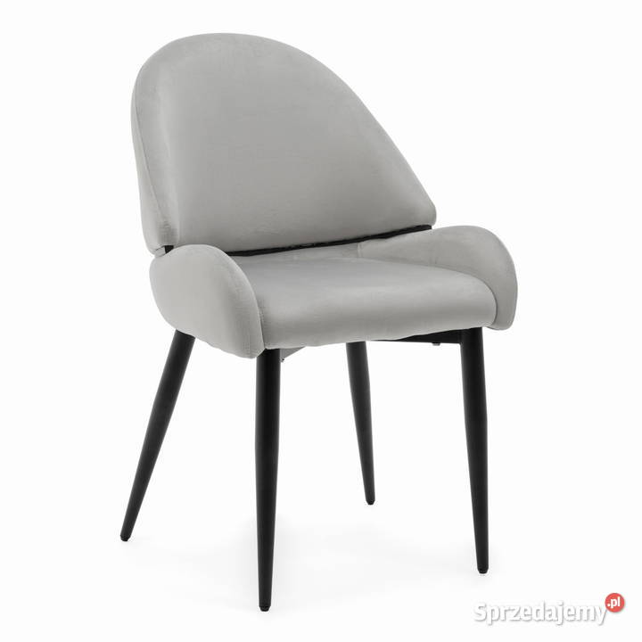 Krzesło Tapicerowane Bergamo Jasnoszare Wysyłka