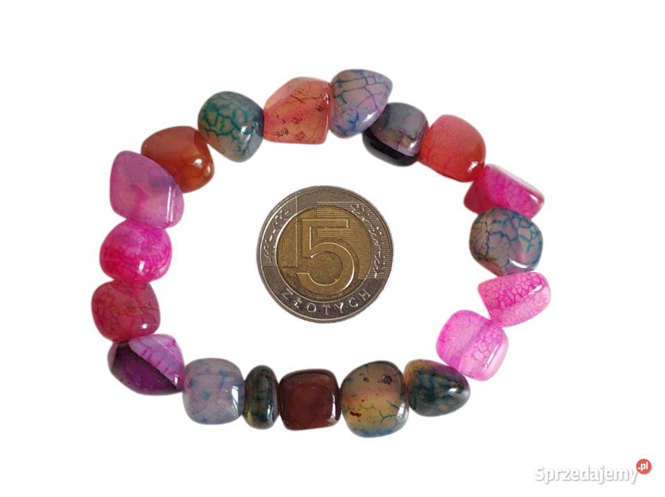 7493 Kolorowa Bransoletka z Bryłek Agatu Kędzierzyn-Koźle
