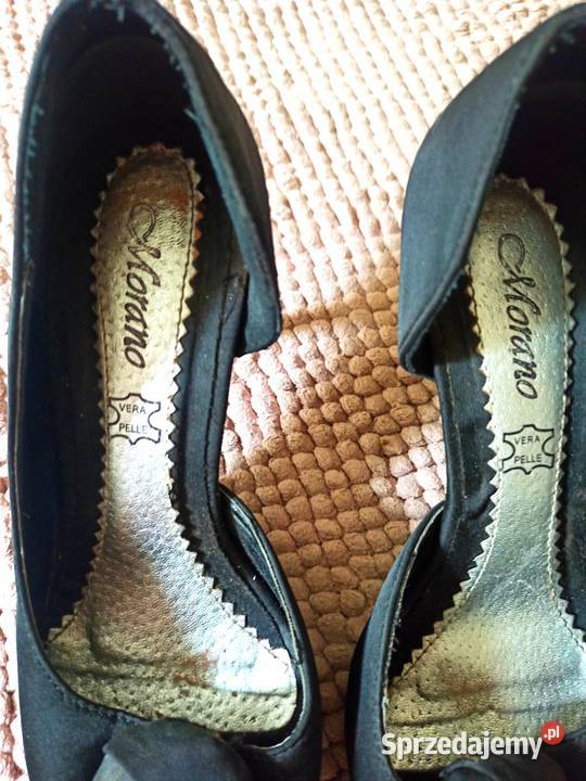 czarne szpilki z różą Damskie Częstochowa