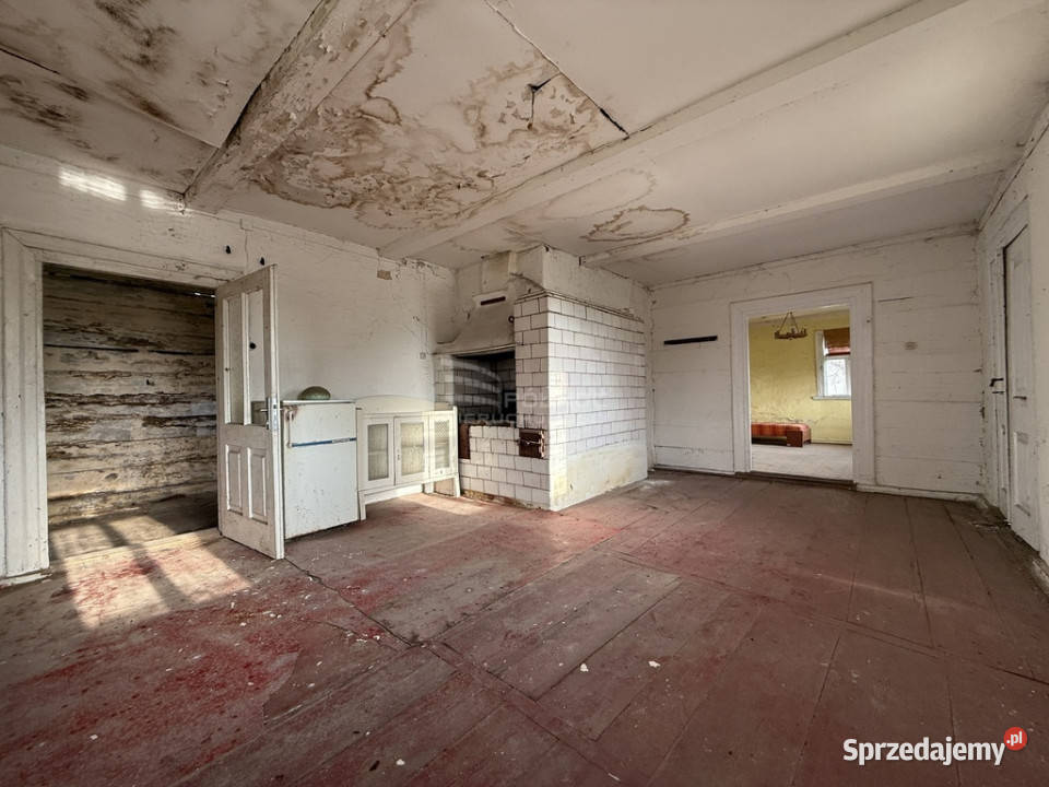 Stary dom 2 działki 20 arów 130 000 drewno Sprzedaż Rokitno