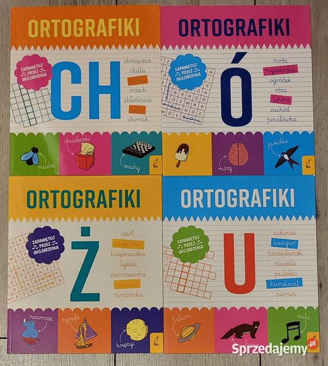 Ortografiki z naklejkami ch ż ó u ISBN 9788383181615 Ząbki