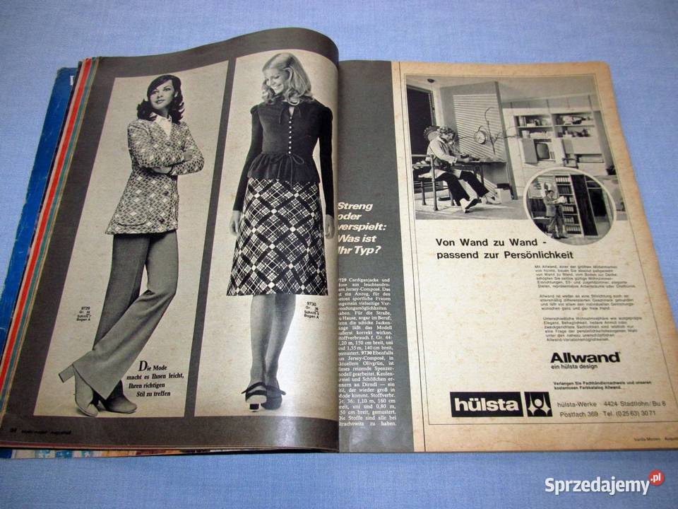 Burda Moden 81971 magazyn mody wykroje Vintage Skępe
