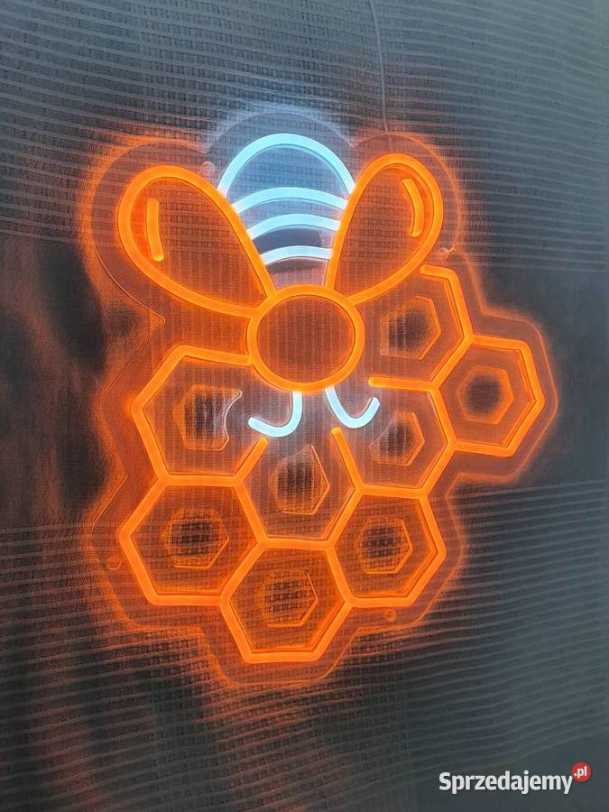 NEON LED PSZCZOŁA PSZCZÓŁKA PLASTER MIODU Poznań