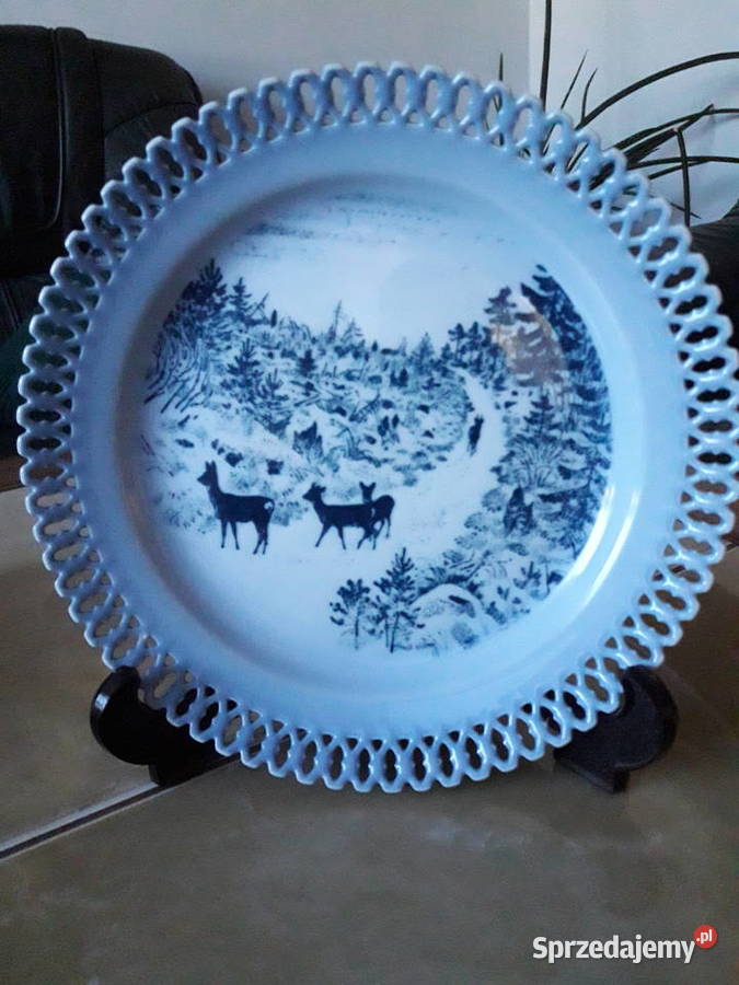 Zestaw talerzy dekoracyjnych Bing Grndahl lata Janów Lubelski