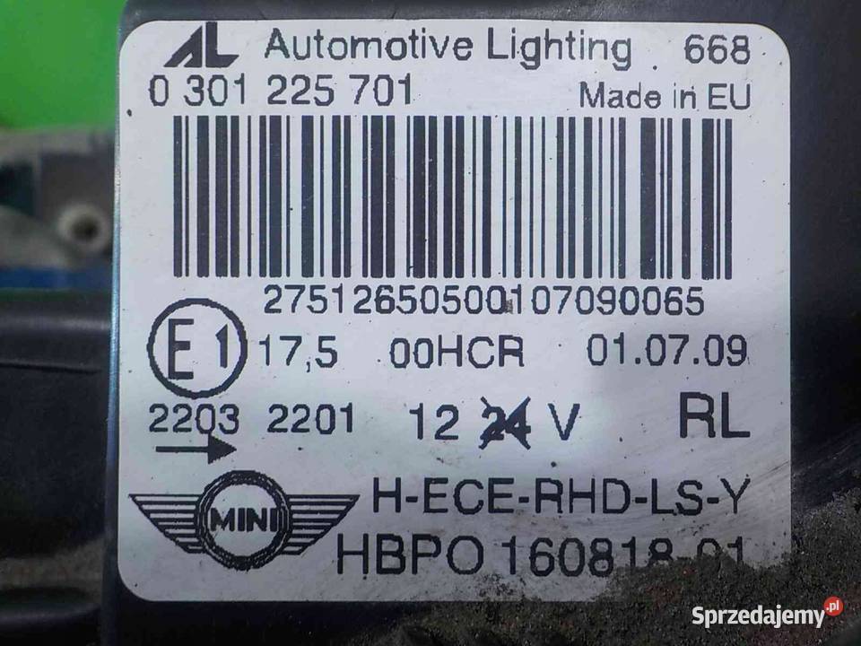 MINI COOPER CLUBMAN I R55 16 B 09r lampa lewa Suków