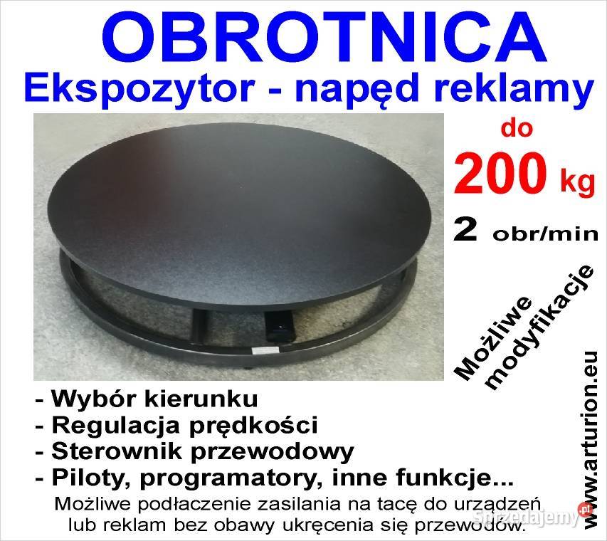 Podest ObrotowyEkspozytor Napęd Reklam Obrotnica Sklep Warszawa