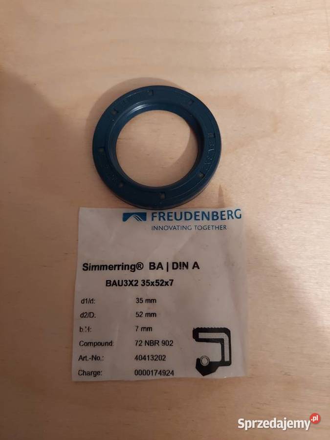 Simmering freudenberg BAU3x2 35x52x7