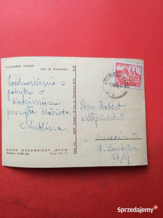 2444 Widokówka Kazimierz Dolny Antykwariat Szczecin