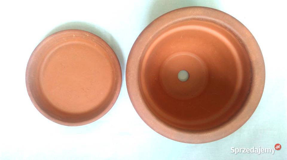 Doniczka brąz Podstawka glina Gładka stan podlaskie Białystok