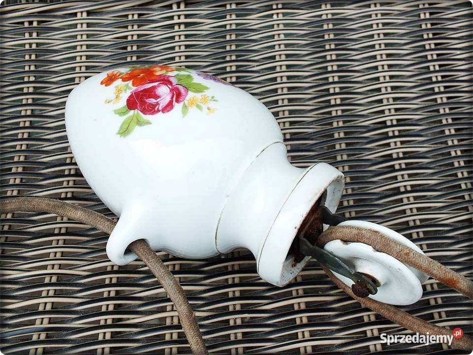 Stary Porcelanowy kompletny Obciążnik Lampy Żary sprzedam
