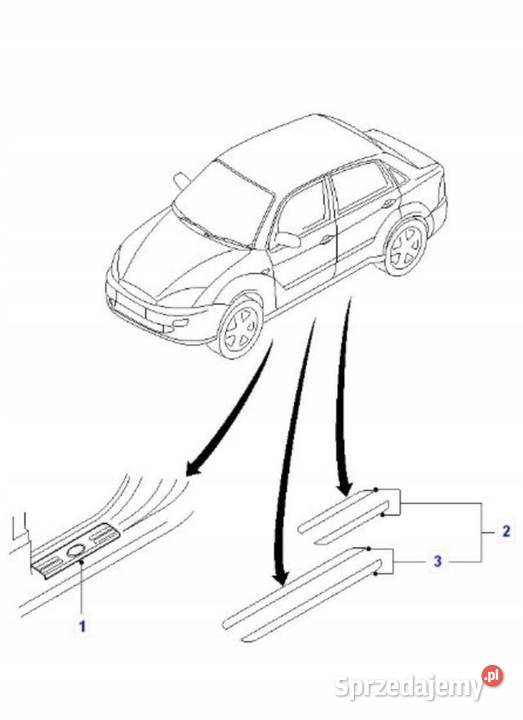 LISTWA PROGU LEWA FORD FOCUS 9805 zASO