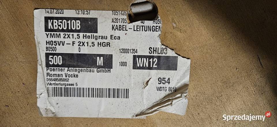 Kabel 3x25 i 5x15 szpule 500metrów Kable i przewody Kolbuszowa