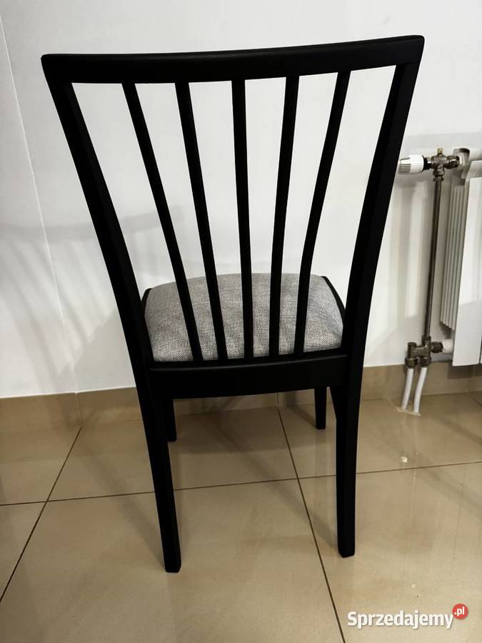 Krzesła 4 art deco stylowe renowacji czarne Krzesła