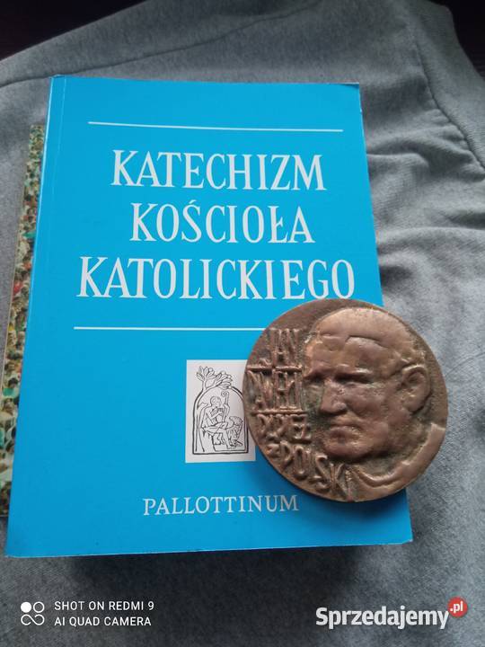 Jan Paweł 2 wizerunek mosiądz książka z podpisem